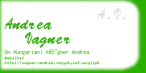 andrea vagner business card